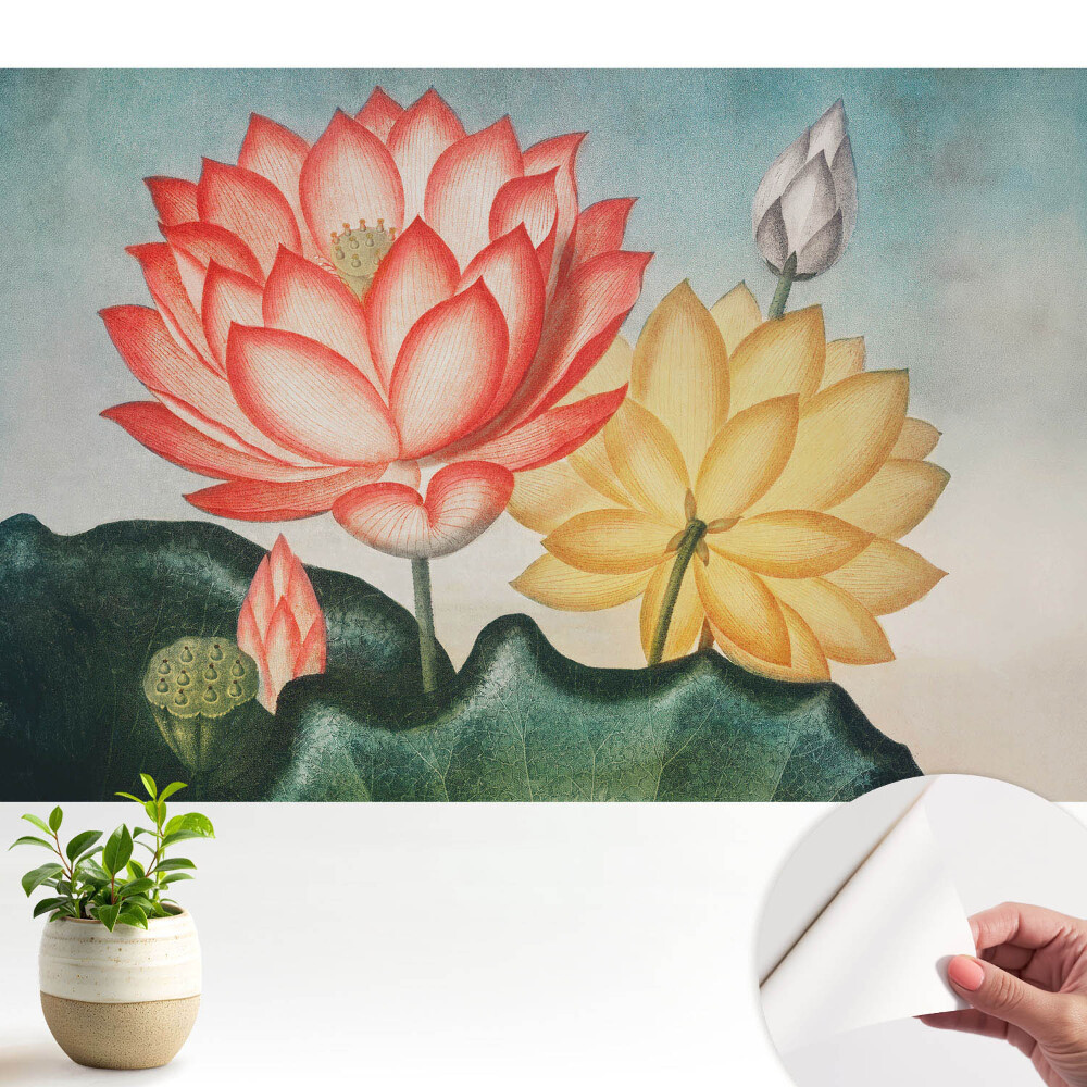Öntapadós tapéta falra Lótuszvirág romantikus stílusban