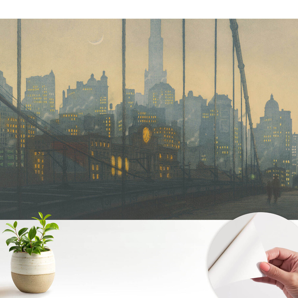 Öntapadós tapéta falra Egy fényekkel teli éjszakai város