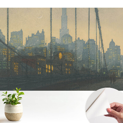 Öntapadós tapéta falra Egy fényekkel teli éjszakai város