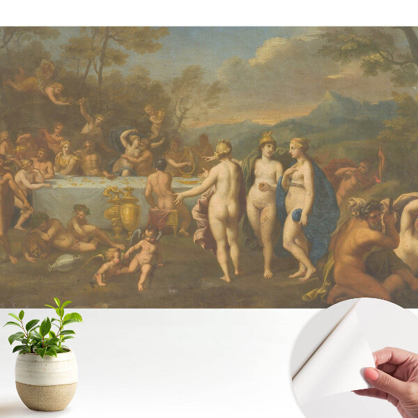 Öntapadó tapéta Az ősi mitológiai karakterek harmóniát lakomáznak