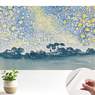 Öntapadó tapéta Egy energiával teli kék és sárga ég