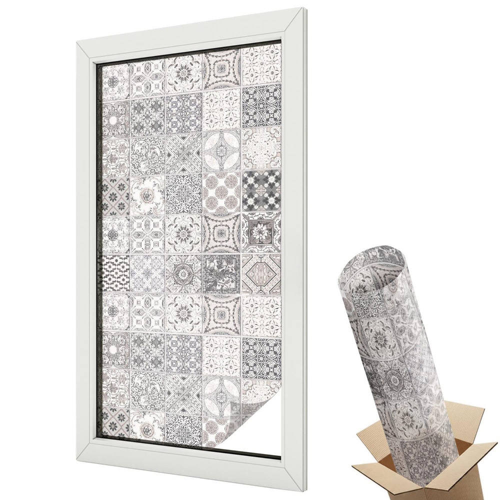 Öntapadós belátásgátló fólia ólomüveg Csempézett minták