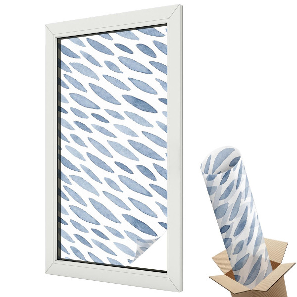 Fólia ablakra Kék ecsetvonások