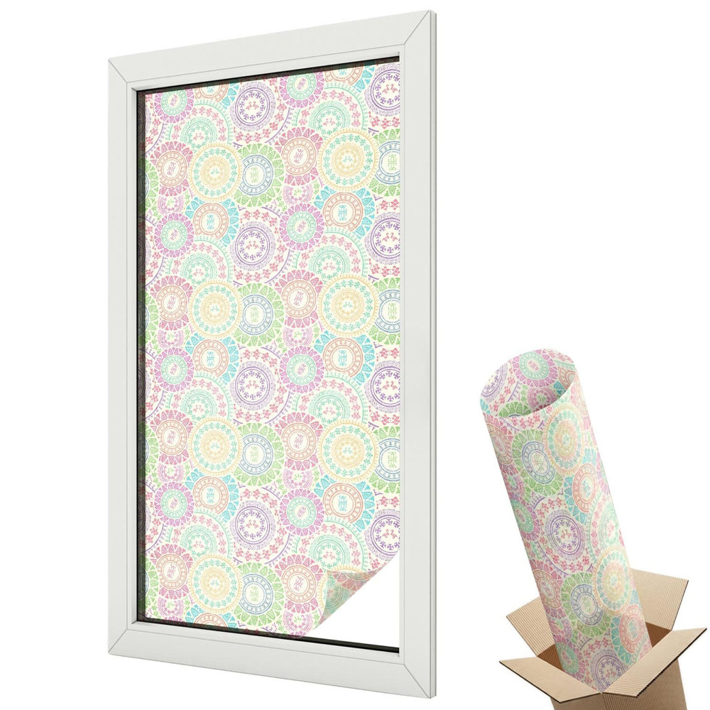 Belátásgátló ablakfólia dekoratív Színes mandalák