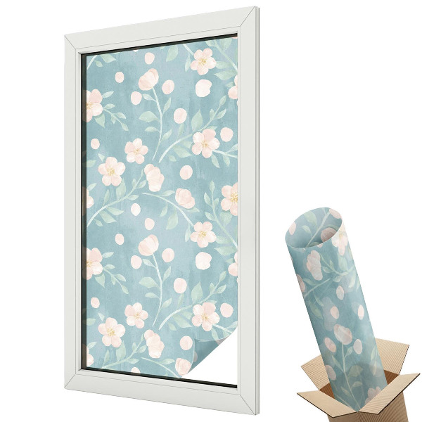 Öntapadós belátásgátló fólia ólomüveg Pasztell virágok