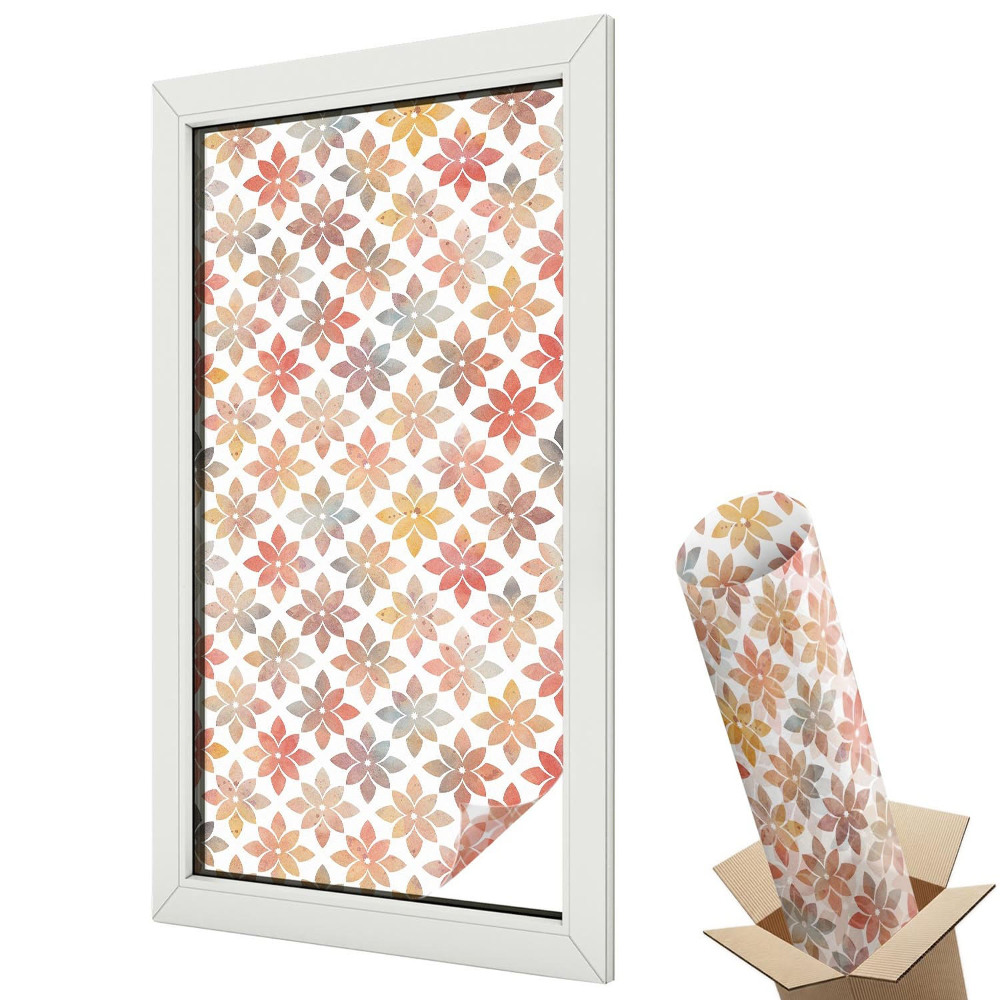 Öntapadós belátásgátló fólia ólomüveg Virágos szépség