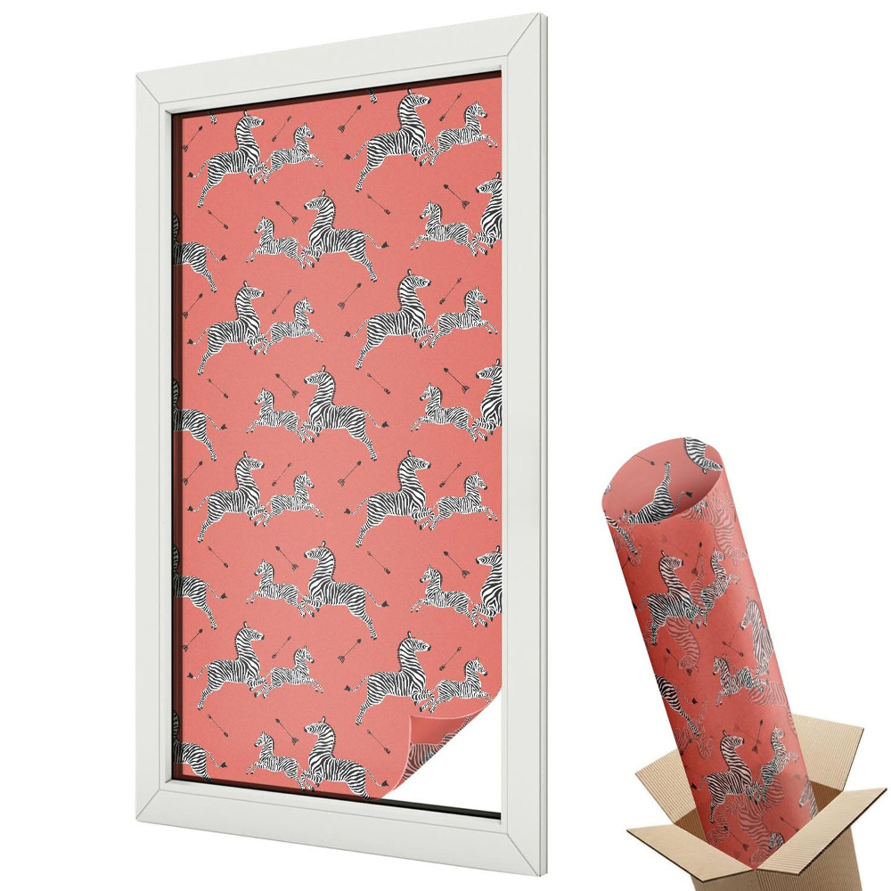 Öntapadós belátásgátló fólia ólomüveg Zebra motívum