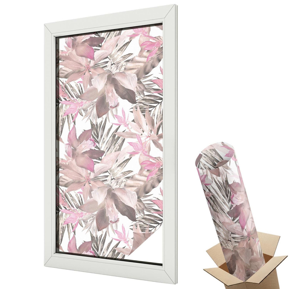 Fényvédő fólia ablakra Pasztell virágok