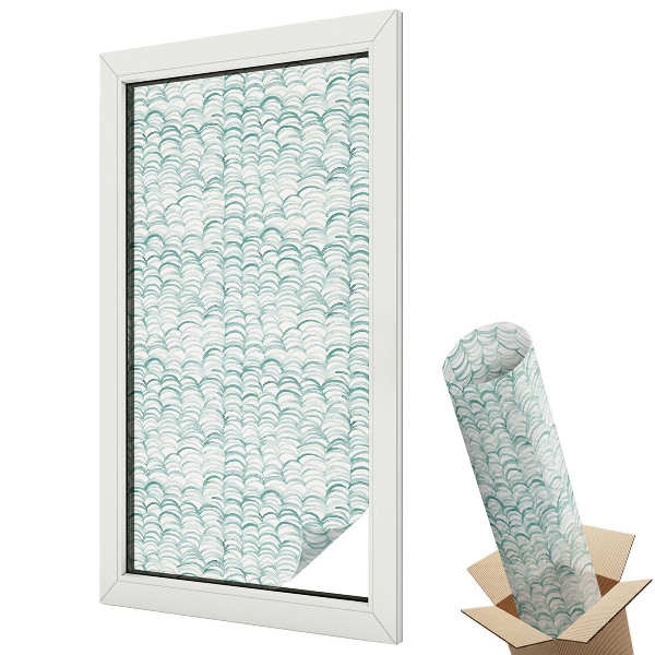 Fólia ablakra Zöld hullám