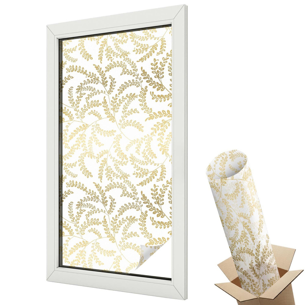 Öntapadós belátásgátló fólia ólomüveg Növényminta