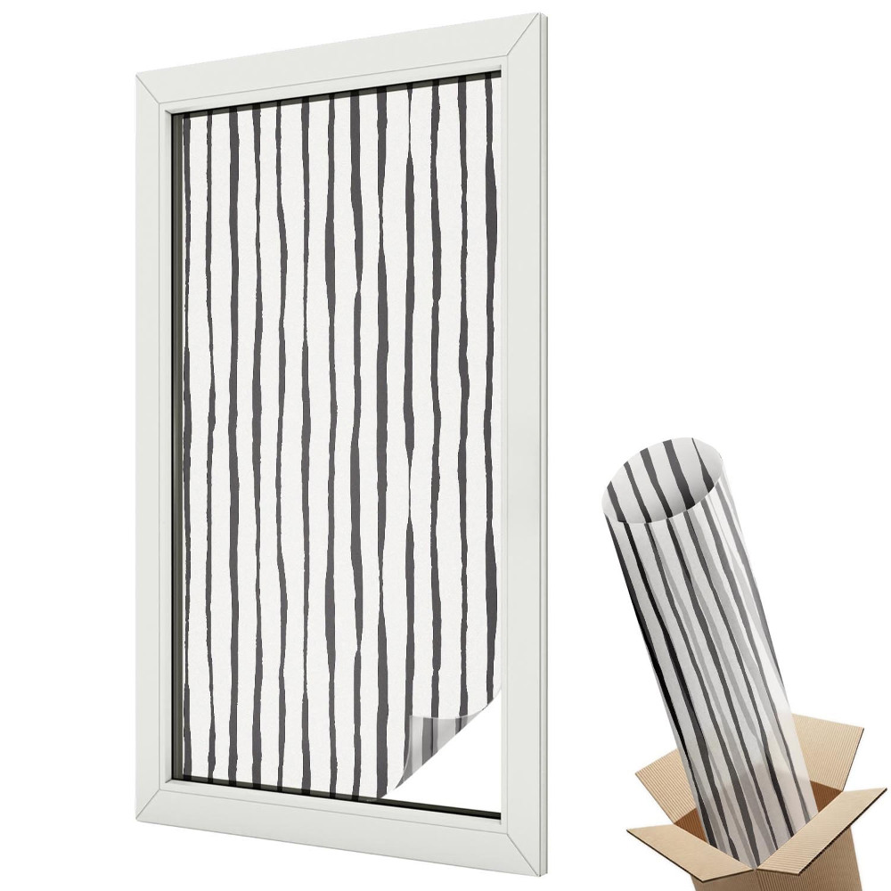 Öntapadós belátásgátló fólia ólomüveg Függőleges csíkok