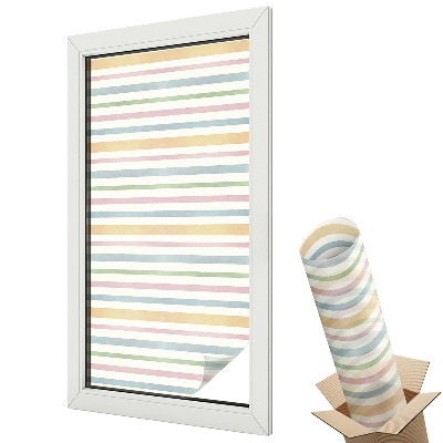 Öntapadós belátásgátló fólia ólomüveg Pasztell csíkok