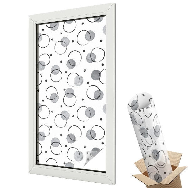 Belátásgátló ablakfólia dekoratív Szürke kerekek