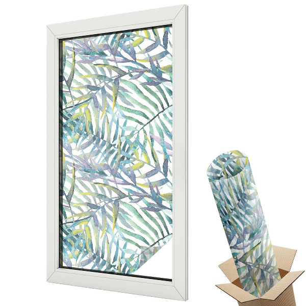 Öntapadós belátásgátló fólia ólomüveg Trópusi akvarell