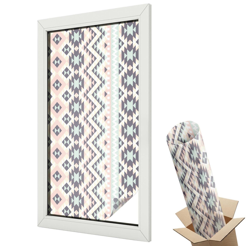 Öntapadós belátásgátló fólia ólomüveg Pasztell geometria