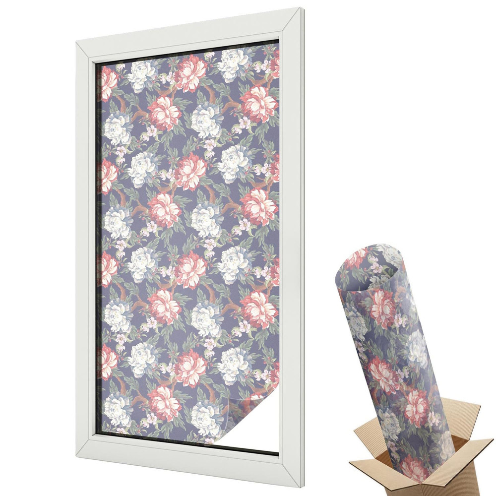 Fényvédő fólia ablakra Virágos elegancia