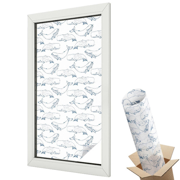 Öntapadós belátásgátló fólia ólomüveg Tengeri inspirációk