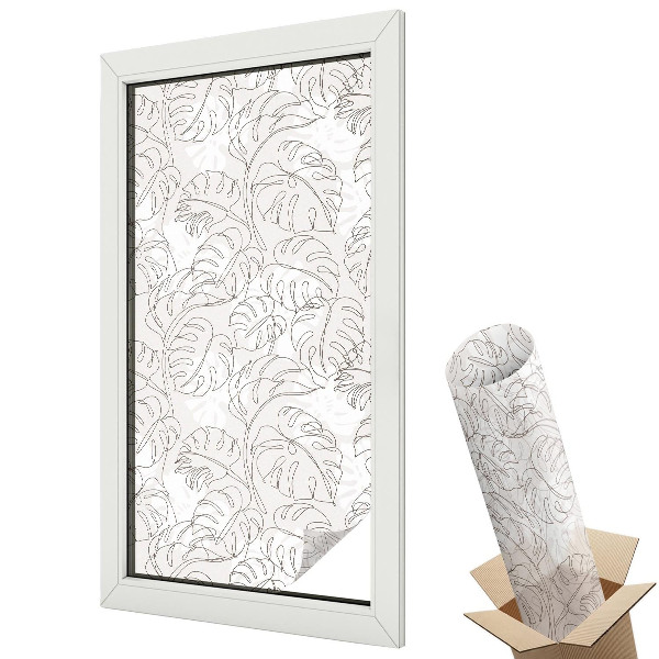 Öntapadós belátásgátló fólia ólomüveg Növényi dísz