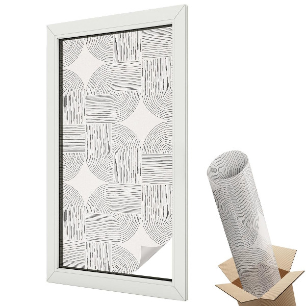 Öntapadós belátásgátló fólia ólomüveg Békés szimmetria