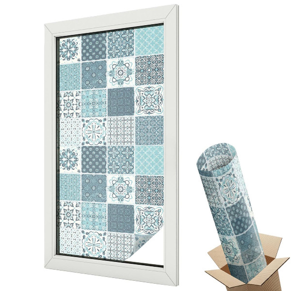 Öntapadós belátásgátló fólia ólomüveg Bohém csempe