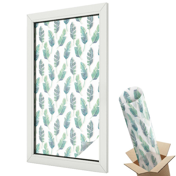 Öntapadós belátásgátló fólia ólomüveg Trópusi levelek