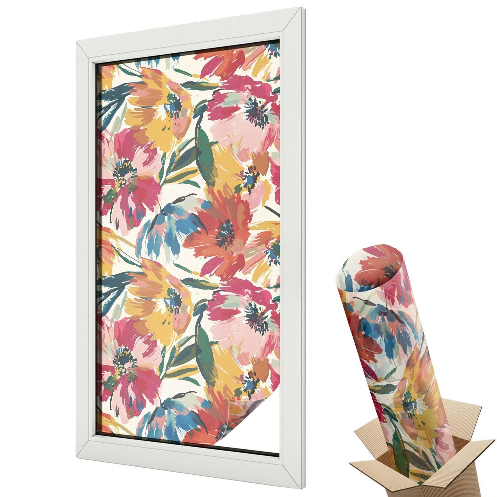 Belátásgátló ablakfólia dekoratív Virágrobbanás