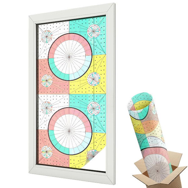 Belátásgátló ablakfólia dekoratív Geometriai körök