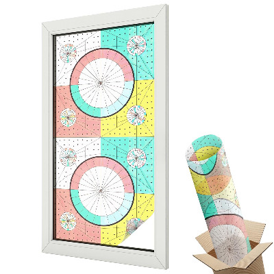 Belátásgátló ablakfólia dekoratív Geometriai körök