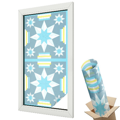 Öntapadós belátásgátló fólia ólomüveg Csillagminta