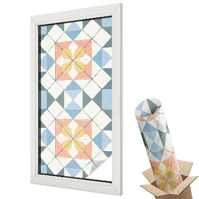 Belátásgátló ablakfólia dekoratív Színes szimmetria