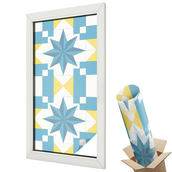 Belátásgátló ablakfólia dekoratív Kék csillagok