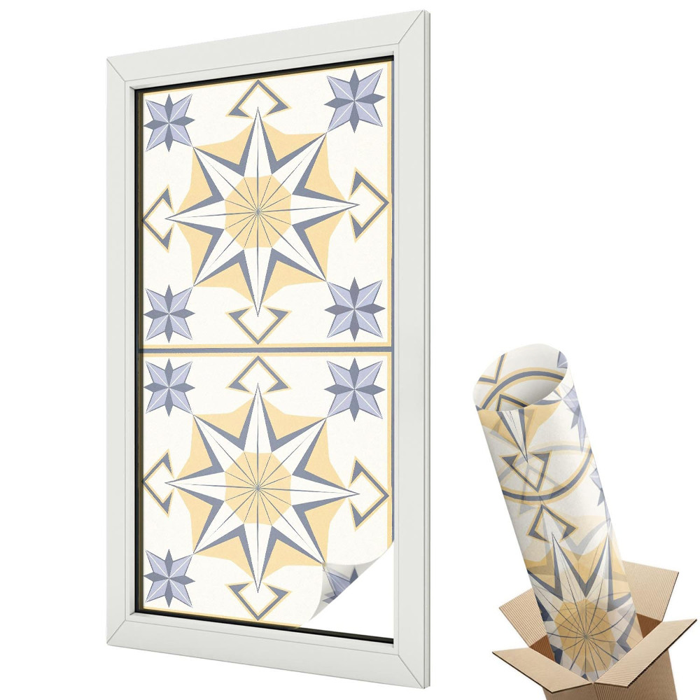 Fényvédő fólia ablakra Geometriai csillagok