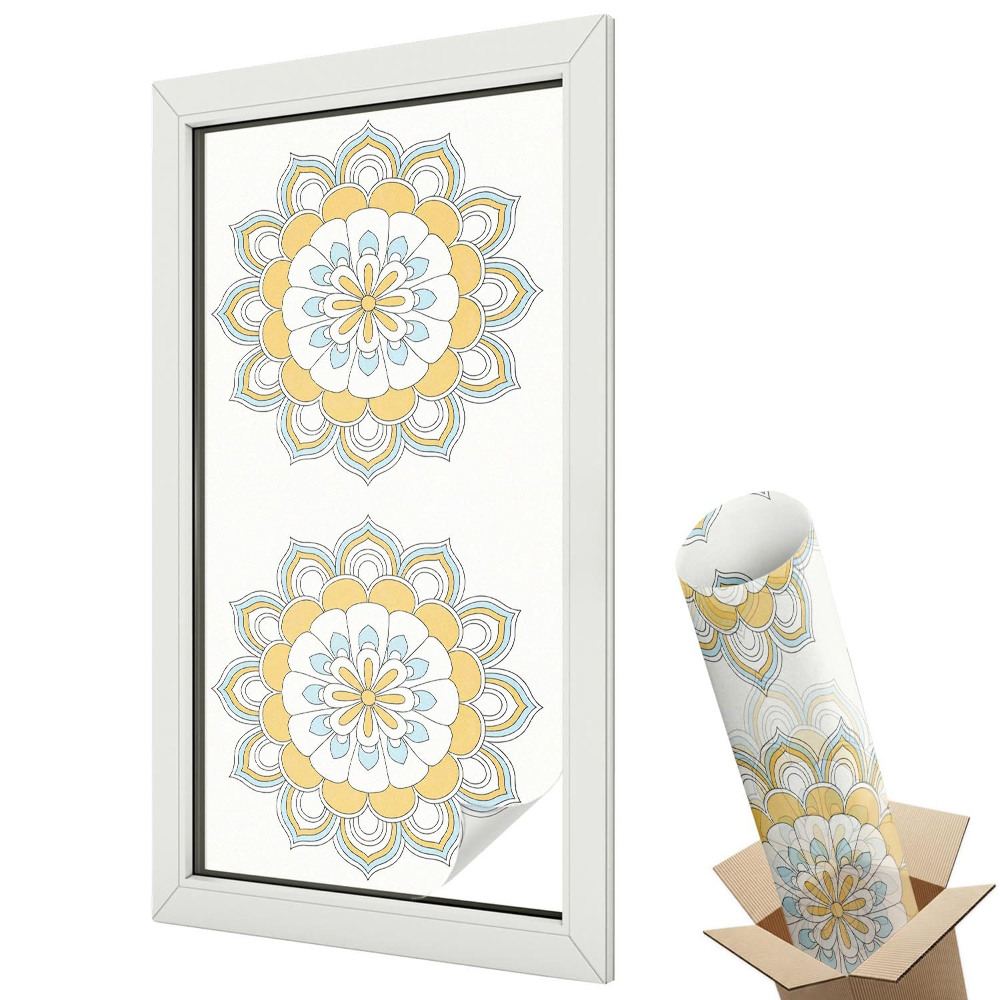 Fólia ablakra Színes mandalák