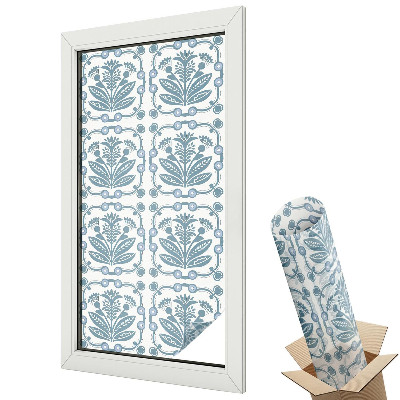 Öntapadós belátásgátló fólia ólomüveg Virágminta