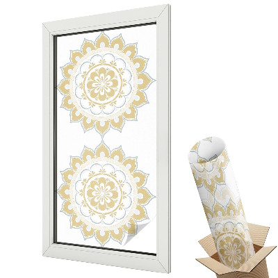 Öntapadós belátásgátló fólia ólomüveg Virágos mandala