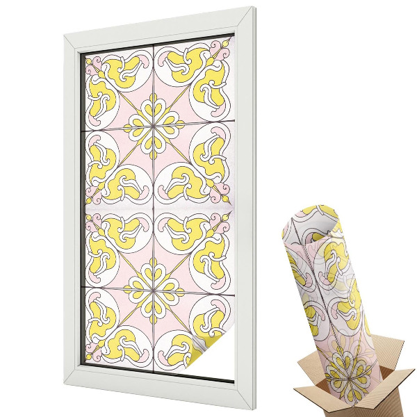 Fólia ablakra Absztrakt virágok