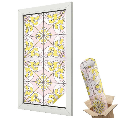 Fólia ablakra Absztrakt virágok