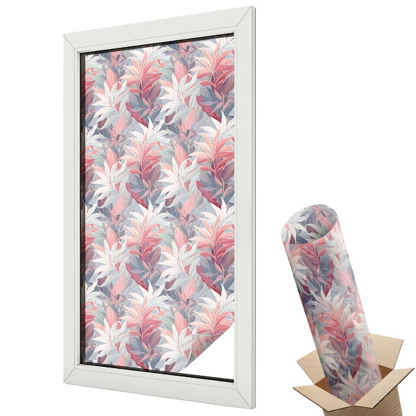 Öntapadós belátásgátló fólia ólomüveg Viráglevelek