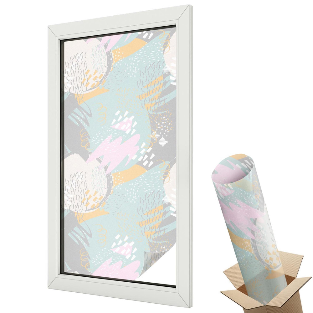 Öntapadós belátásgátló fólia ólomüveg Absztrakt harmónia