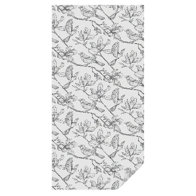 Fényvédő fólia ablakra Madarak és virágok