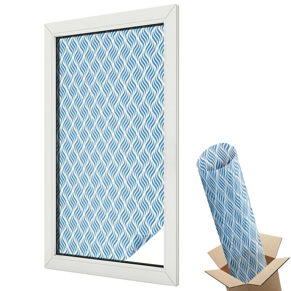 Belátásgátló ablakfólia dekoratív Kék hullámok