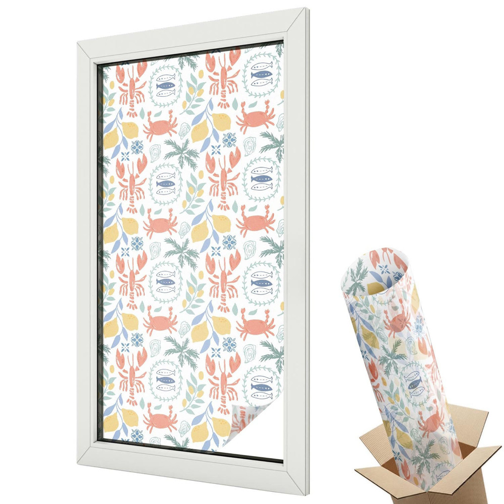 Belátásgátló ablakfólia dekoratív Tengerészeti motívumok