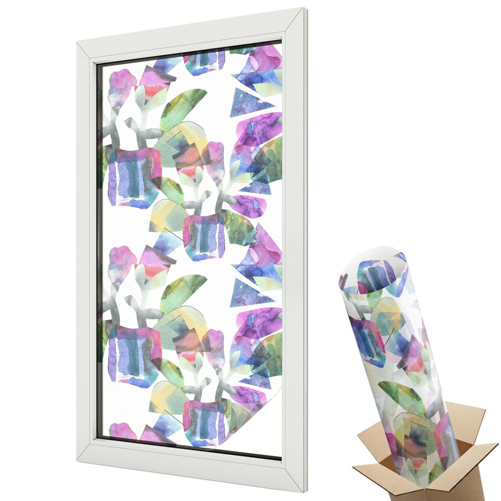 Belátásgátló ablakfólia dekoratív Színes absztrakció