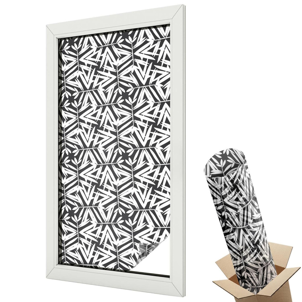 Fényvédő fólia ablakra Geometrikus levelek