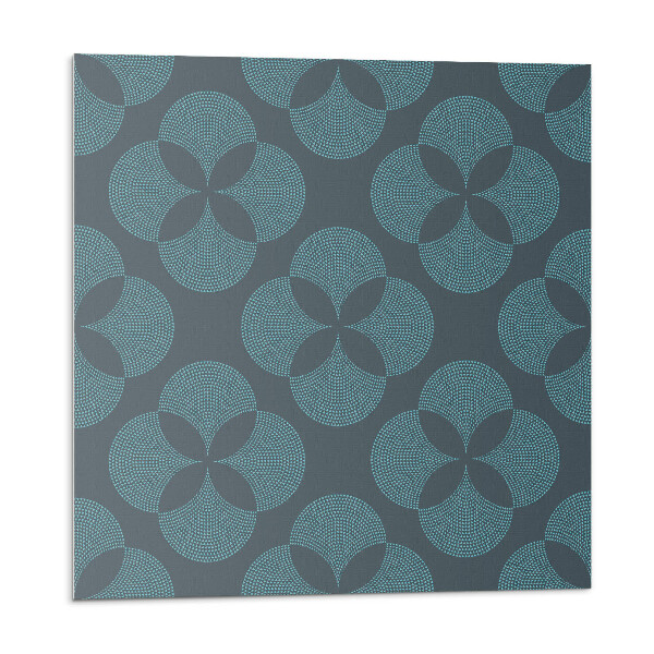 Vinyl csempe falra Virágminta körökkel