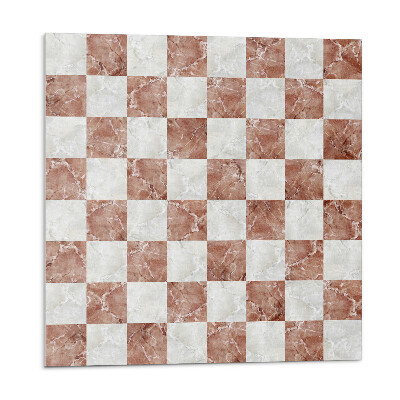 Vinyl csempe falra Márvány sakktábla minta