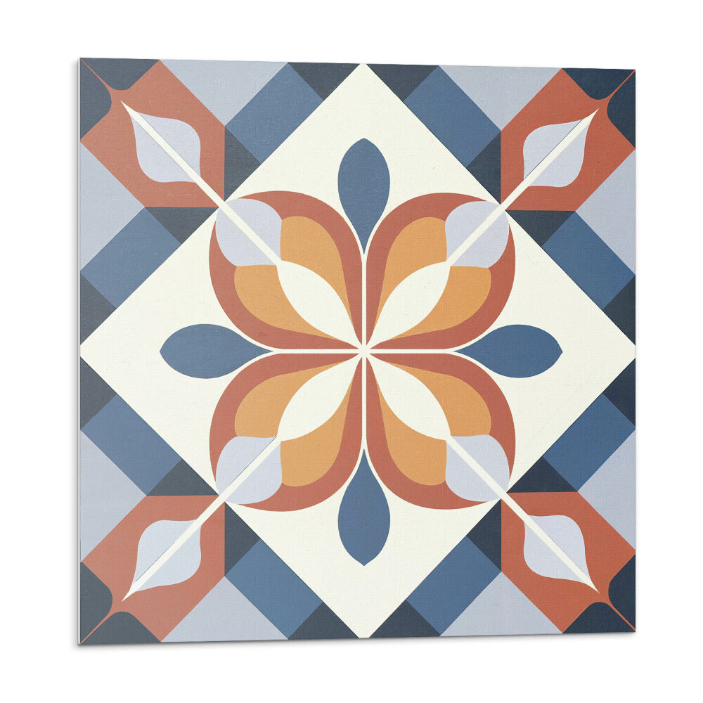 Vinyl csempe falra Geometrikus virágmintás