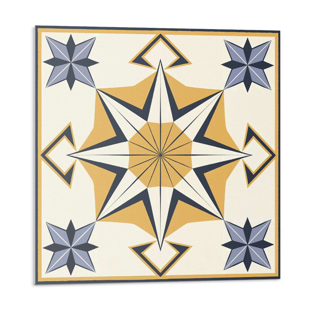 Öntapadós vinyl csempe Iránytű minta csillagokkal