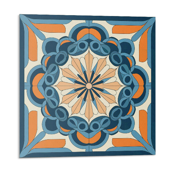 Öntapadós vinyl csempe Mandala minta virágmotívummal