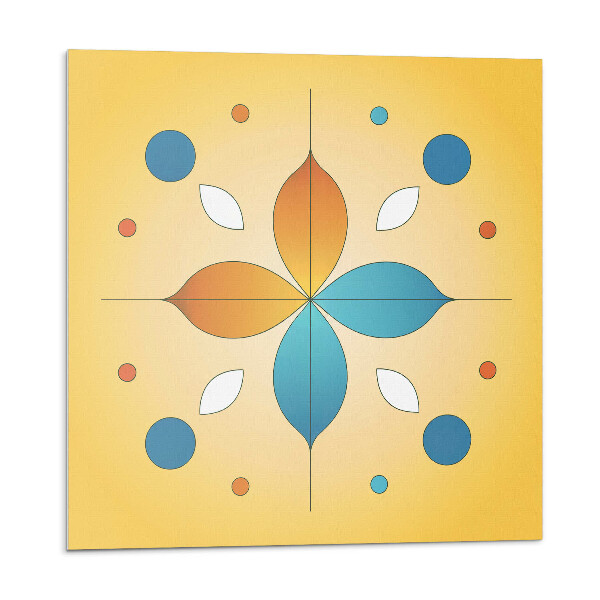 Vinyl csempe falra Geometrikus virágmintás